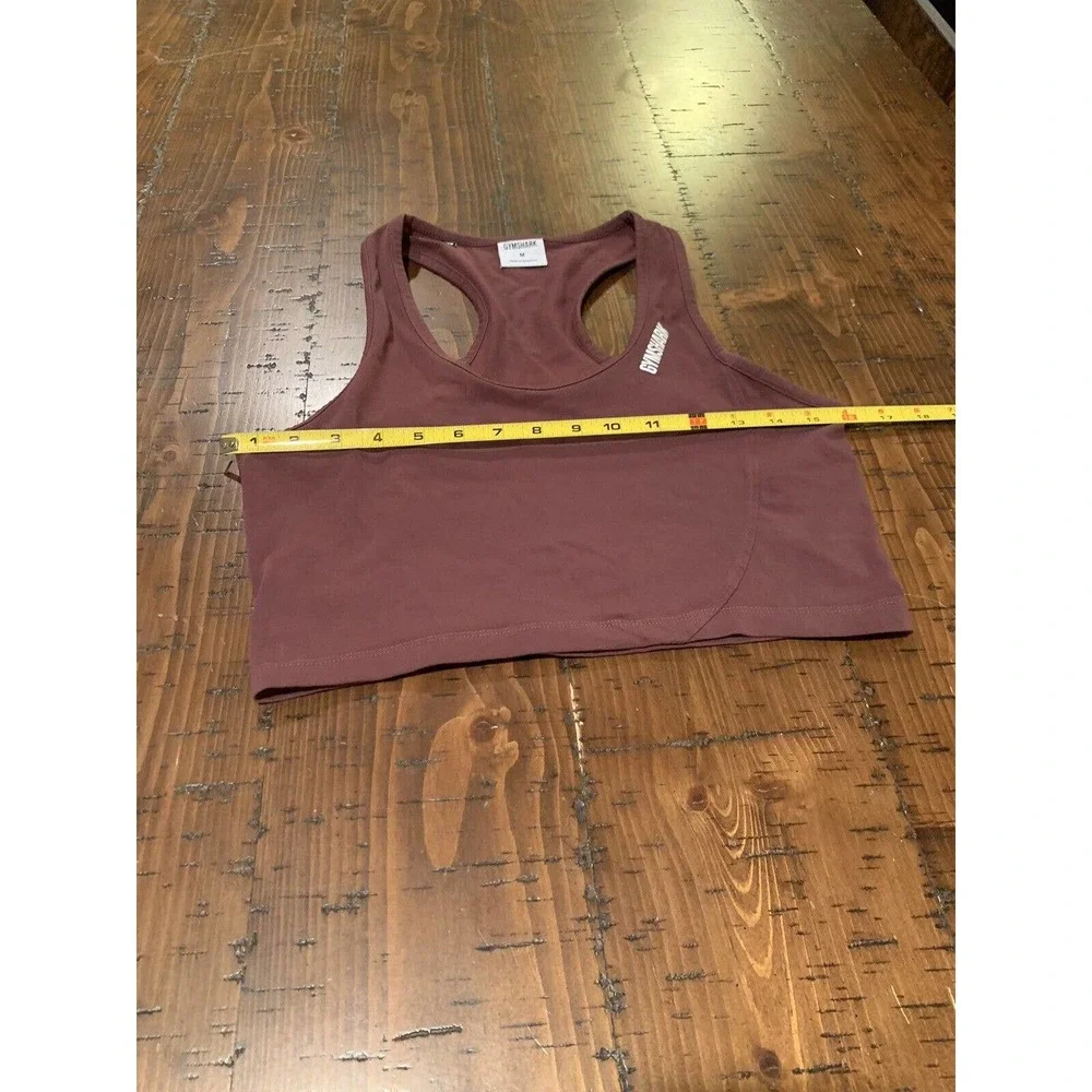 Gymshark Womens Medium Crop Tank Top Racerback Pullover Unlined “Be A Visionary” - Picture 6 of 10